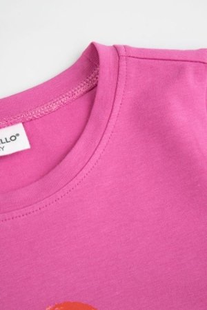 COCCODRILLO kleita ar garām piedurknēm, rozā, WC6129102RGK-007-104, 104 cm 