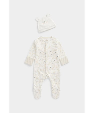 MOTHERCARE zīdaiņu kombinezons + bērnu cepure, EB652 623751