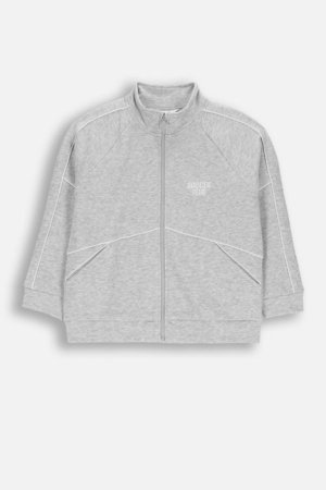 COCCODRILLO džemperis ar rāvējslēdzēju, pelēks, cm 