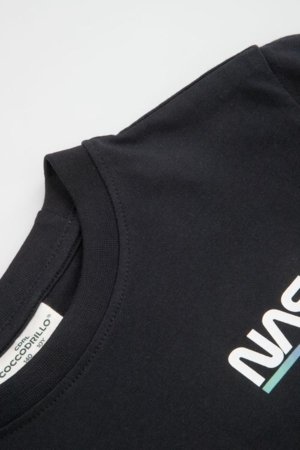 COCCODRILLO t-krekls ar īsam piedurknēm, melni, izmērs 