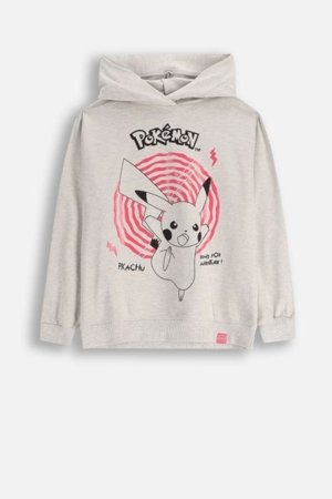 COCCODRILLO džemperis ar kapuci LICENCE GIRL, pelēks, WC5132301LGD-019-164, 164 cm