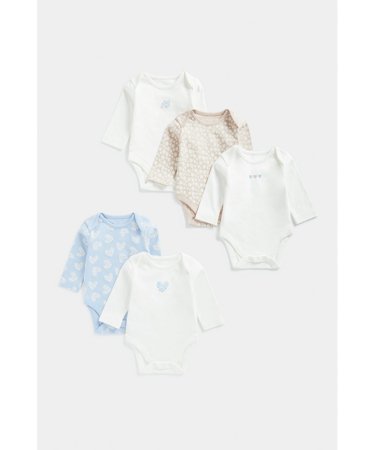 MOTHERCARE bodijs ar garām piedurknēm, 5gab., FC113  