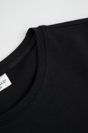 COCCODRILLO t-krekls ar īsam piedurknēm, melni, cm 