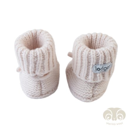 LODGER merino vilnas apava, birch, beige, 0-6m., SLM 599_0-6 