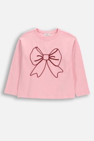 COCCODRILLO t-krekls ar garām piedurknēm, rozā, WC6143103GGK-033-104, 104 izmērs 