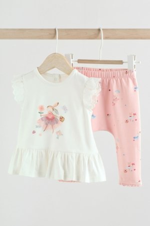 NEXT t-krekls ar īsām piedurknēm un legingi, AA6495, 80-86