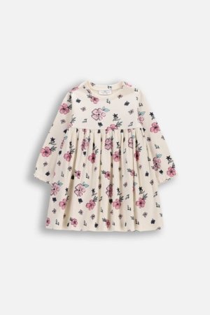 COCCODRILLO kleita ar garām piedurknēm, krēmkrāsa, izmērs 