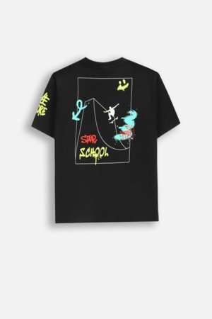 COCCODRILLO t-krekls SPORTS BOY JUNIOR, melns, cm