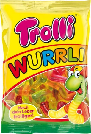 TROLLI želejas konfektes Wurrli 100g 4003084319460