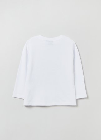 OVS BOY3-10Y T-SHIRT L/S 2H 9-10 WHITE 001894859 