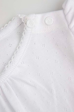 COCCODRILLO bodijs ar garām piedurknēm, balts, izmērs 