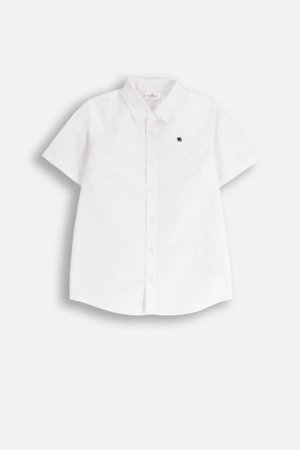 COCCODRILLO krekls ar garām piedurknēm BACK TO SCHOOL BOY, balta, WC5136201BSB-001-164, 164 cm 