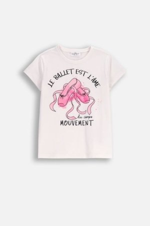 COCCODRILLO t-krekls EVERYDAY GIRL A, krēmveida, cm