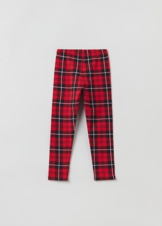 OVS 1 EN GIRL 3-10Y LEGGINGS 6-7 RED/BLACK CHECK 001911878 