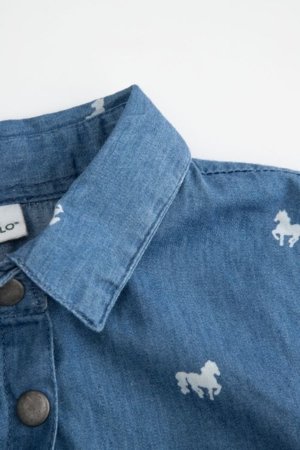 COCCODRILLO kleita ar garām piedurknēm, zila, WC6128101GGK-014-098, 98 izmērs 