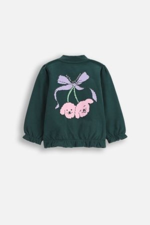 COCCODRILLO džemperis HAPPY PUPPY GIRL NEWBORN, zaļš, ZC5132204HGN-011-086, 86 cm