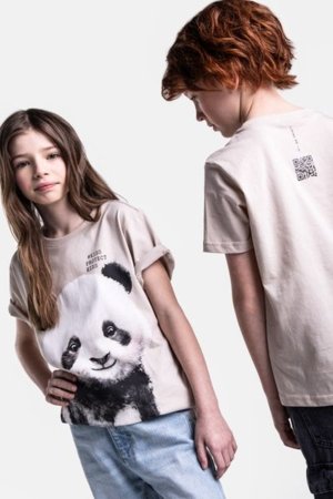 COCCODRILLO krekls ar īsām piedurknēm EVERYDAY UNISEX A, krēmveida, WC5143202VUA-002-152, 152 cm 