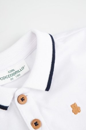 COCCODRILLO polo ar īsam piedurknēm, balti, izmērs 