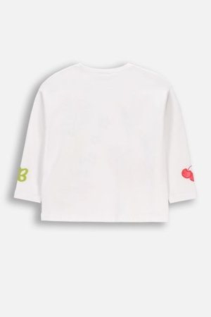 COCCODRILLO t-krekls ar garām piedurknēm, balti, cm 