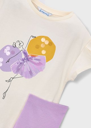 MAYORAL t-krekls ar īsam piedurknēm + legini, lilac, 3.726-96, cm 