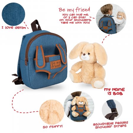 PERLETTI maza mugursoma ar mīkstu zaķi Bob, 13035 13035