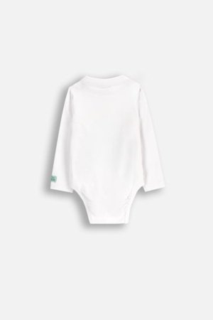 COCCODRILLO smilškrāsas krekls ar garām piedurknēm DRAGONS BOY NEWBORN, balta, WC5112101DBN-001-086, 86 cm 