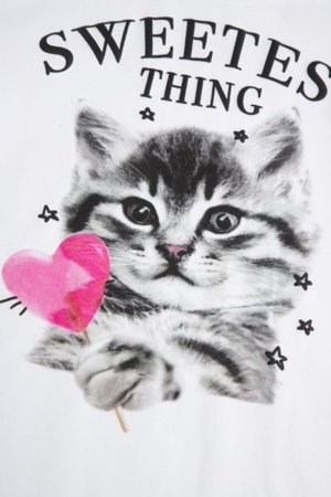 COCCODRILLO t-krekli CRAFT PUNK GIRL KIDS, balts, ZC5143106CGK-001-116, 116 cm