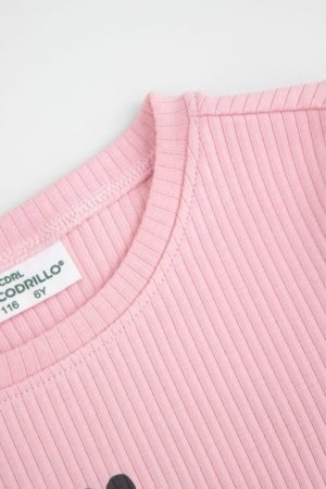 COCCODRILLO t-krekls ar garām piedurknēm, rozā, cm 
