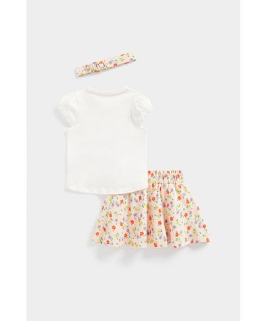 MOTHERCARE t-krekls ar īsam piedurknēm, svārki + galvas saite, EA544 620972