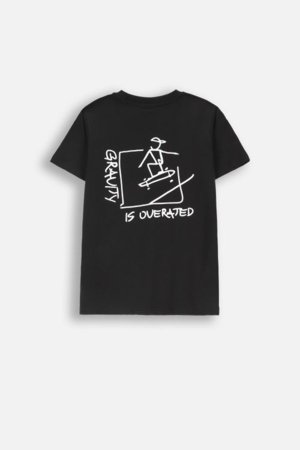 COCCODRILLO t-krekls ar īsam piedurknēm, melni, cm 