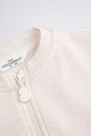 COCCODRILLO džemperis ar rāvējslēdzēju, smilšu krāsa, 