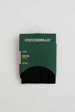 COCCODRILLO zeķubikses TIGHT MICROFIBRE COLORFUL, melns, cm 