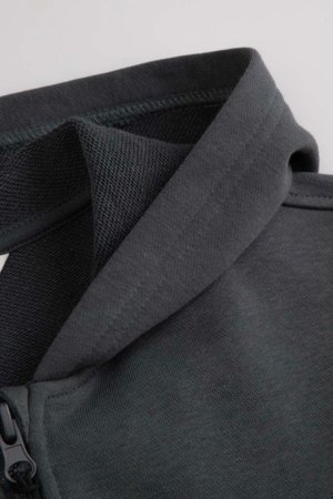 COCCODRILLO džemperis ar rāvējslēdzēju ar kapuci, pelēks, cm 