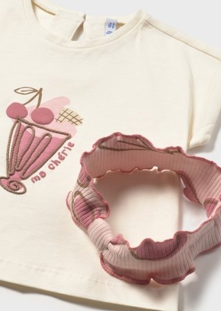 MAYORAL galvas saite, t-krekls ar īsam piedurknēm + legini, peony, 1.750-37, 98  cm 