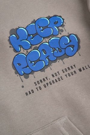 COCCODRILLO džemperis ar kapuci, pelēks, cm 