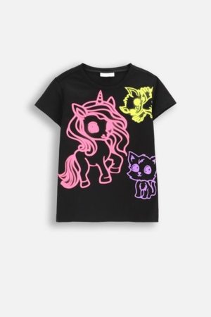 COCCODRILLO t-krekls RAVE GIRL KIDS, melns, cm
