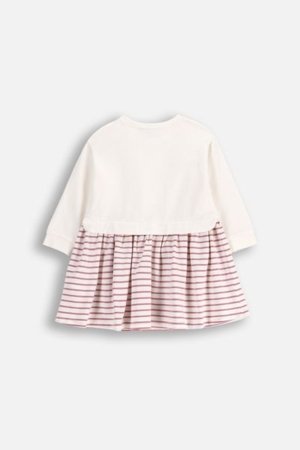 COCCODRILLO kleita ar garām piedurknēm DREAM DIARIES GIRL NEWBORN, krēmveida, WC5129102DGN-003-086, 86 cm 