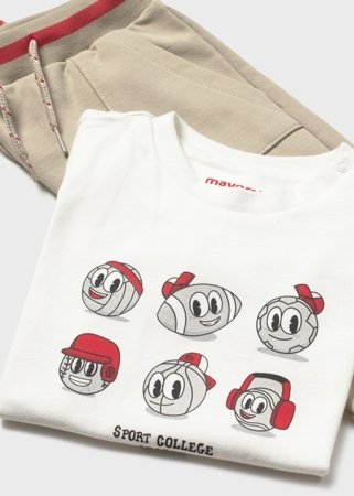 MAYORAL džemperis, t-krekls ar bikses, tomato, 1.831-61, cm 