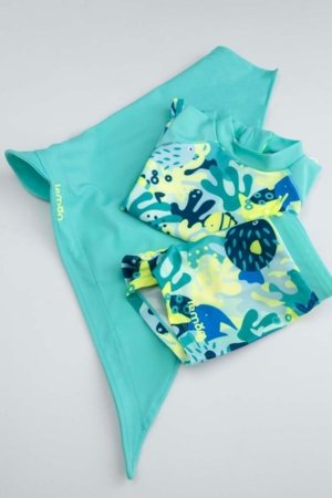 LEMON peldkostīms un cepure, zaļa, WL6376801SWB-022-092, 92 izmērs 