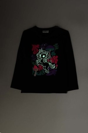 COCCODRILLO t-krekls RAVE GIRL KIDS, melns, cm 