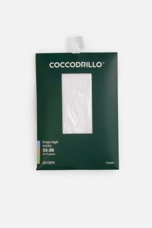 COCCODRILLO zeķes, balti, WC6379301TSO-001-033, 33/36 izmērs 
