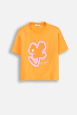 COCCODRILLO krekls ar īsām piedurknēm MAXITROPIC GIRL KIDS, apelsīns, WC5143204MGK-006-122, 122 cm 