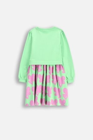 COCCODRILLO kleita ar garām piedurknēm MAXITROPIC GIRL KIDS, zaļš, WC5129102MGK-011-122, 122 cm 