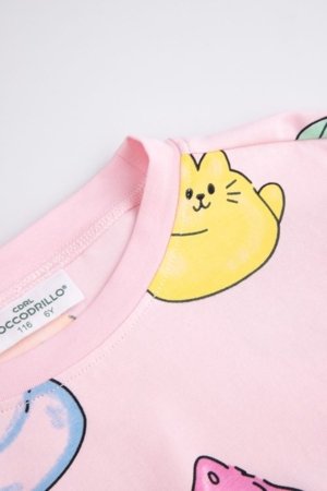 COCCODRILLO t-krekls ar garām piedurknēm, rozā, WC6143102SGK-007-098, 98 cm 