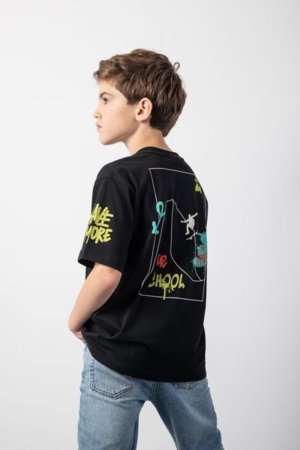 COCCODRILLO t-krekls SPORTS BOY JUNIOR, melns, cm