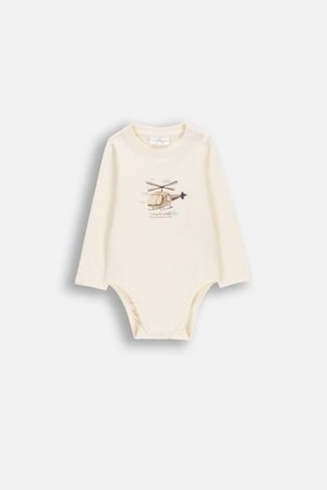 COCCODRILLO bodijs ar garām piedurknēm, smilšu krāsa, izmērs 