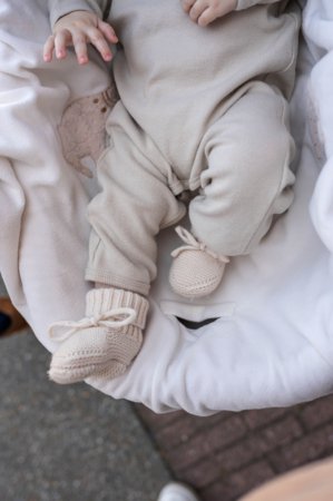 LODGER merino vilnas apava, birch, beige, 0-6m., SLM 599_0-6 