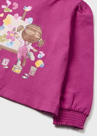 MAYORAL t-krekls ar garām piedurknēm un augsto apkakli 4F, magenta, 2003-70 2003-70