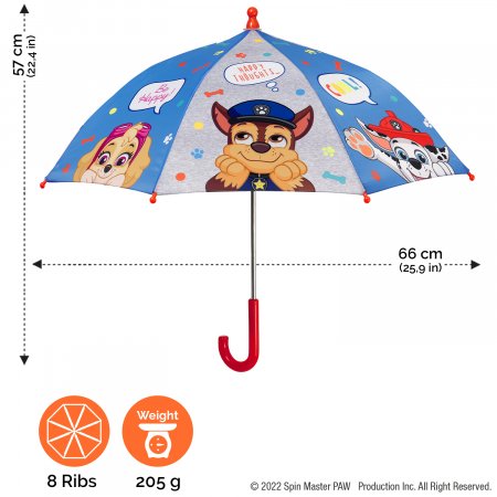 PERLETTI lietussargs Paw Patrol 38/8 , 75150 75150