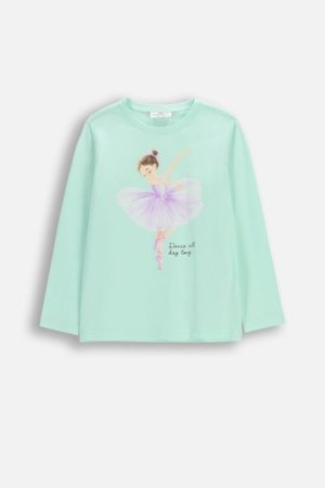 COCCODRILLO t-krekls ar garām piedurknēm, mint, cm 